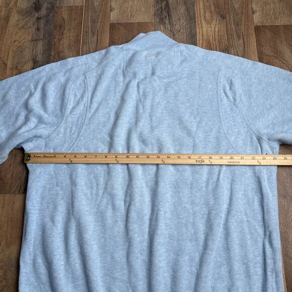 Tommy Bahama Sweater Men's Large Blue Quarter Zip Beach Skater Knit 6661 - Picture 9 of 11